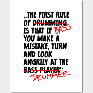 The First Rule Of Bass Player Posters and Art